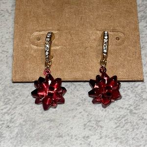 Red Bow Earrings
